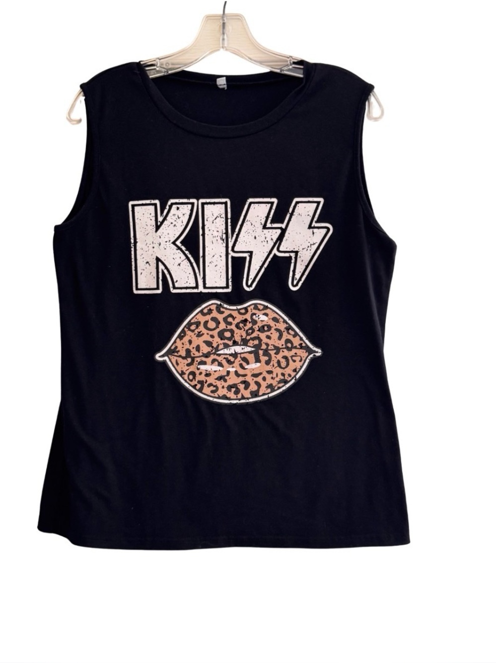 RESERVED For STACEY Kiss Large Women’s Black Muscle Tank